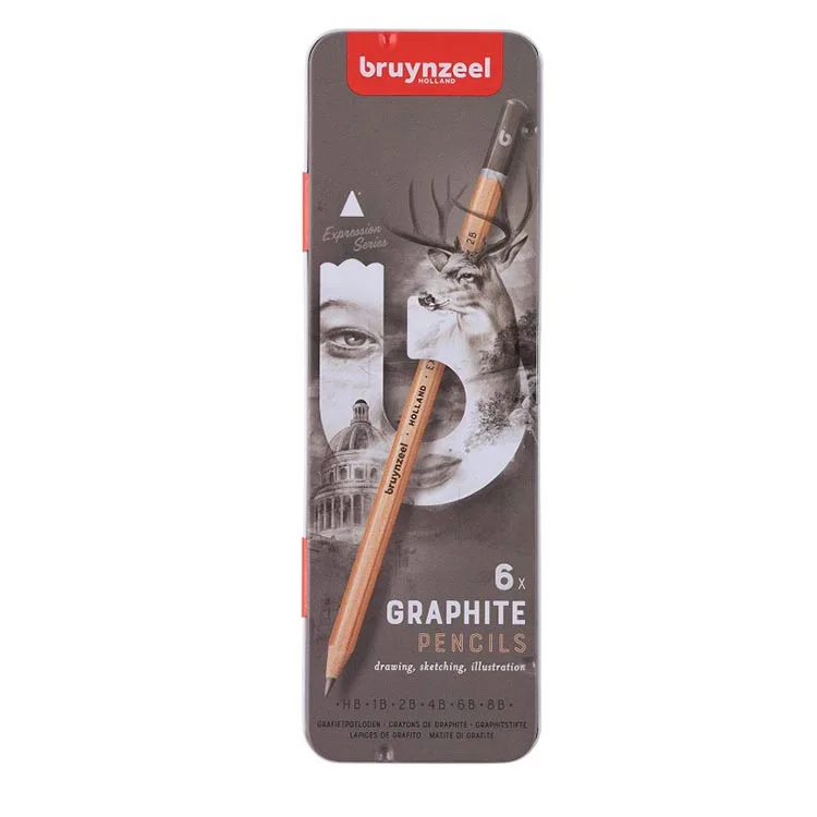 BRUYNZEEL EXPRESSION GRAPHITE DERECELİ GRAFİK KALEM SETİ 6'lı -B60311006