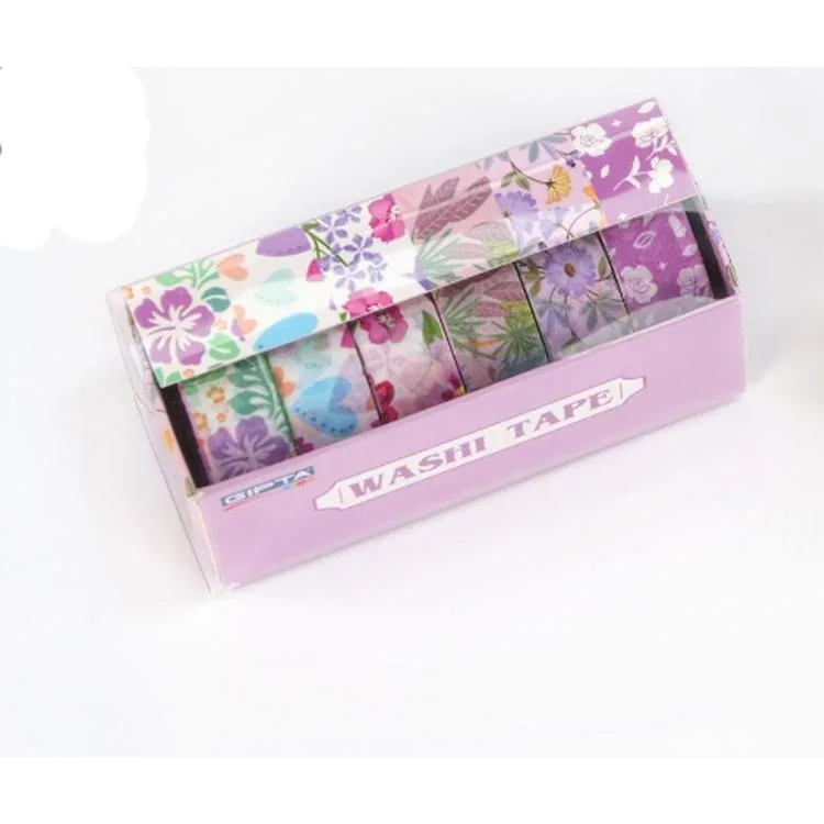 GIPTA K8911 FLOWERS RENKLİ BANT SET 6'LI KUTULU - 1.5 MMX2M