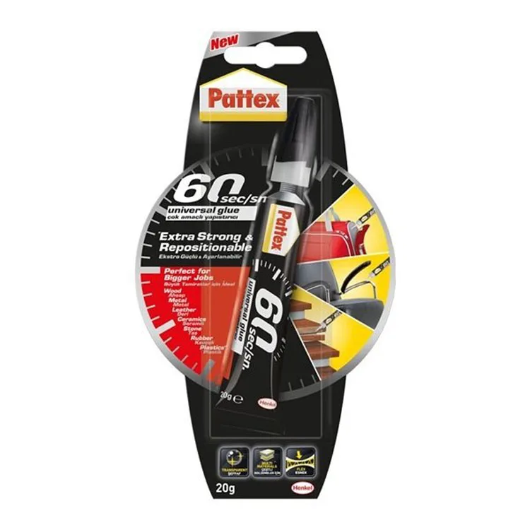 PATTEX 1994326 ÇOK AMAÇLI YAPIŞTIRICI 60 SN 20GR TÜP