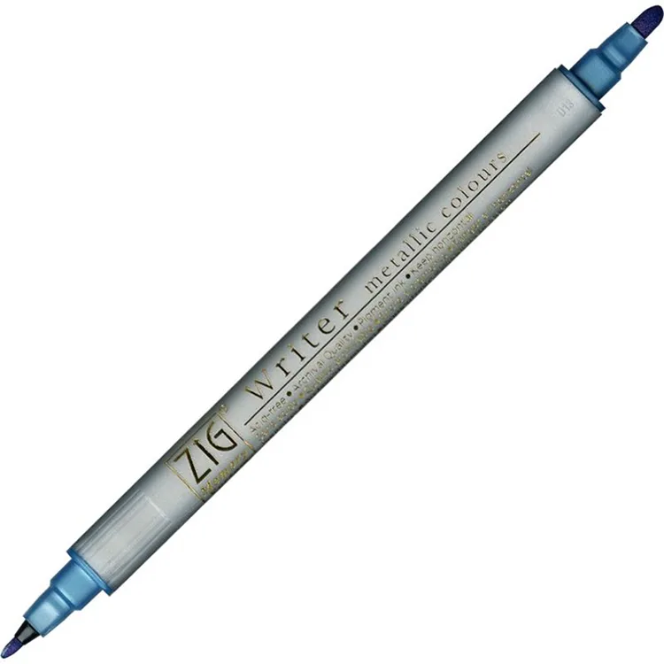 ZIG DAVETİYE KALEMİ METALİK MAVİ 8000-125