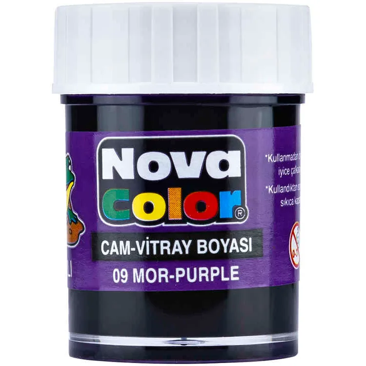 NOVA COLOR MOR 30 CC ŞİŞE SU BAZLI CAM BOYASI