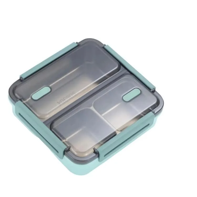 VAGONLİFE PASLANMAZ ÇELİK ÜÇ BÖLMELİ YEMEK KABI 3 BÖLMELİ - LUNCH BOX BL50350-3 950 ML YEŞİL