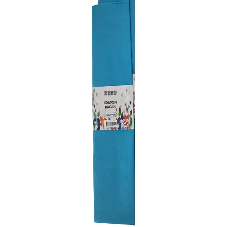 ZİZU DK1201 KRAPON KAĞIDI 50x200cm MAVİ - TEKLİ