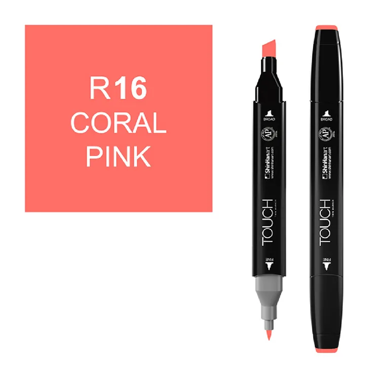 TOUCH TWIN R16 ÇİFT UÇLU MARKER CORAL PİNK