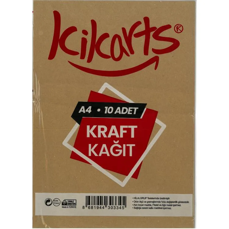KİKA KİKARTS KRAFT KAĞIT A4 10'LU