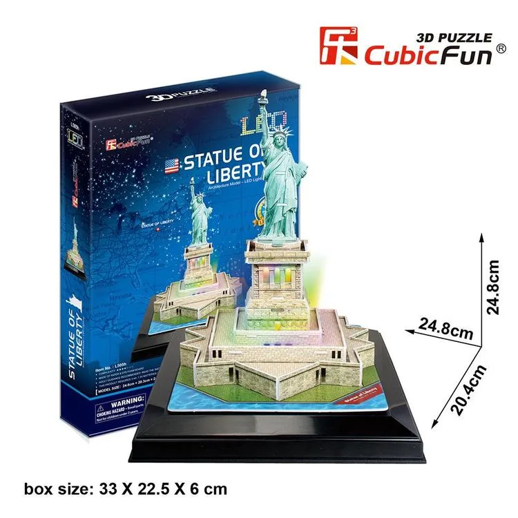 NECOTOYS CUB/L505H CUBIC FUN ÖZGÜRLÜK ANITI ABD 3D PUZZLE