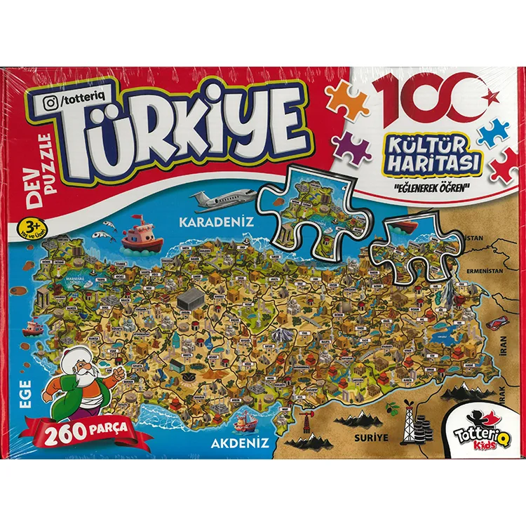 TOTTERI KIDS TÜRKİYE KÜLTÜR HARİTASI KUTULU PUZZLE/YAPBOZ 260 PARÇA