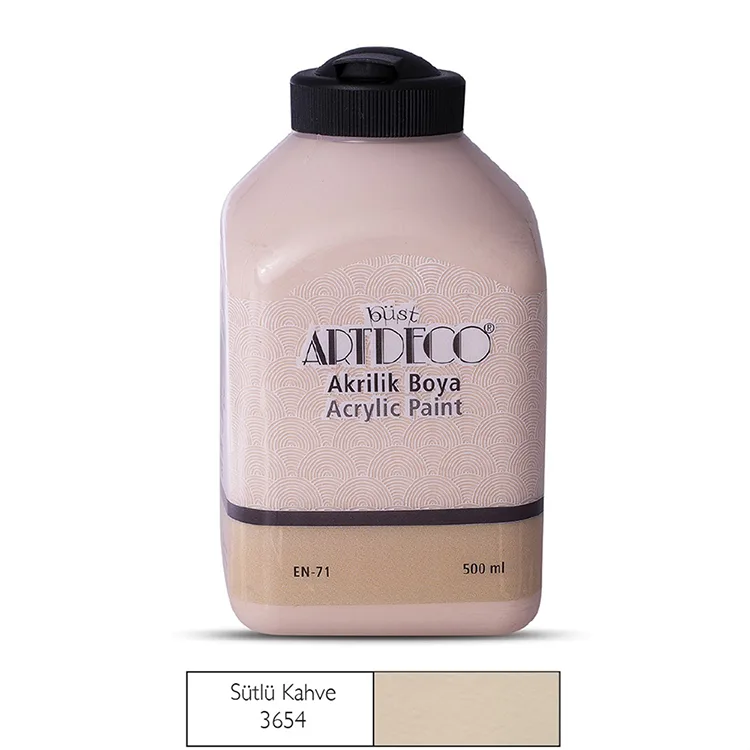 ARTDECO 070L-3654 AKRİLİK BOYA 500 ML. SÜTLÜ KAHVE