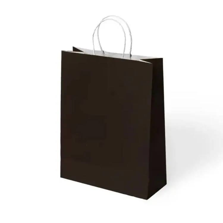 KİKA 1000495 BÜKÜM SAPLI 18x8x24cm HEDİYELİK KAĞIT ÇANTA SİYAH - TEKLİ