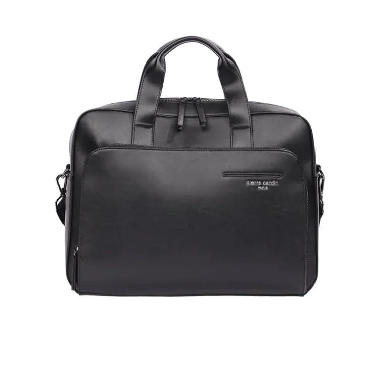PIERRE CARDIN 01PCMB679-S AYARLANABİLİR ASKILI EL TUTMA SAPLI SUNİ DERİ EVRAK ÇANTASI SİYAH