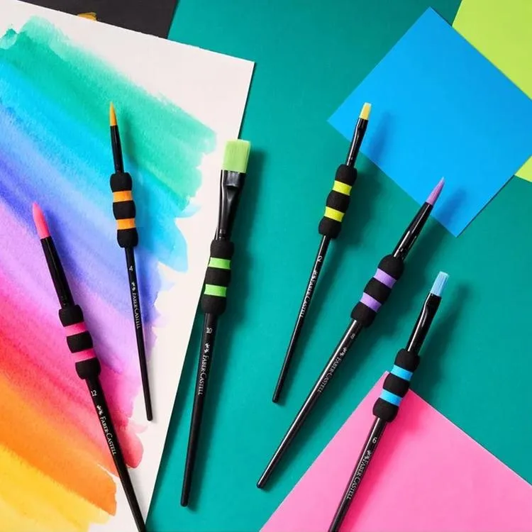 FABER CASTELL SOFT TOUCH FIRÇA SETİ 6'LI (12-8-4-2-6-10) -5600481622
