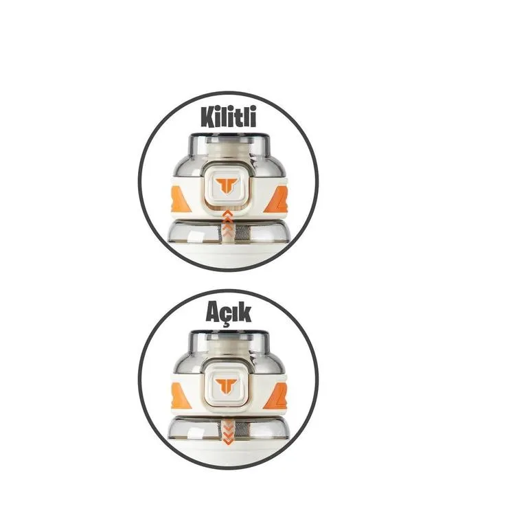 VAGONLİFE T1020 TKK PİPETLİ SÜZGEÇLİ TRİTAN MATARA 800ml BEYAZ