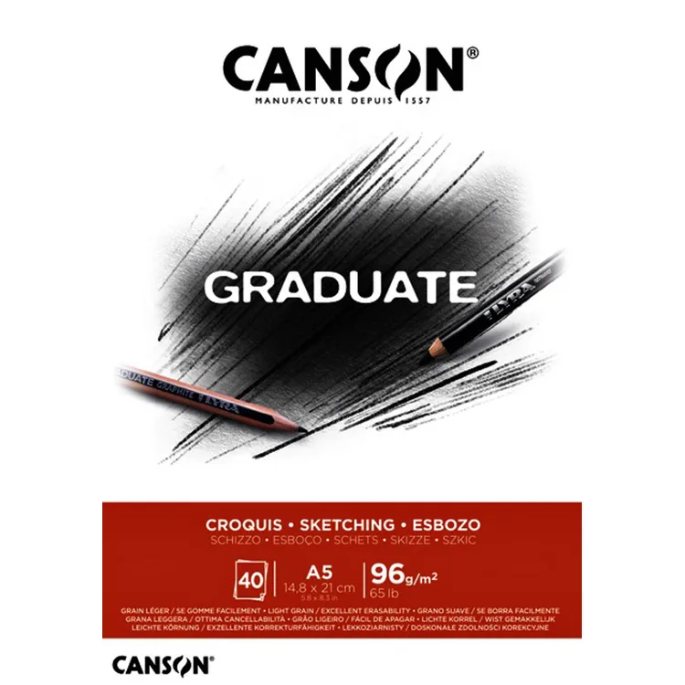 CANSON A5 GRADUATE SKETCHING ÇİZİM DEFTERİ 96 GR. 40 YP.
