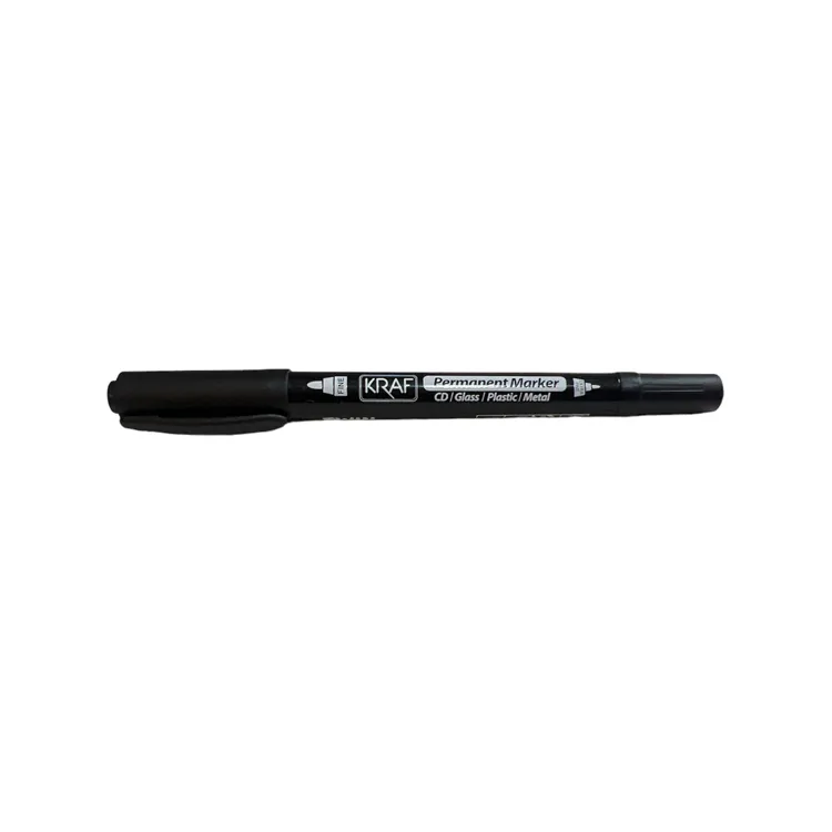 KRAF 250G ÇİFT UÇLU ASETAT KALEMİ SİYAH