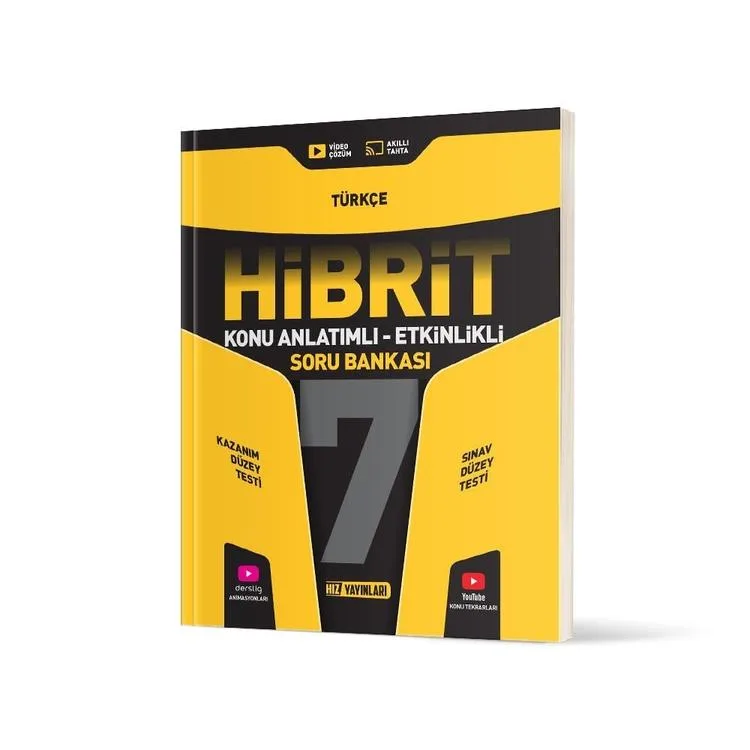HIZ 7. SINIF HİBRİT TÜRKÇE SORU BANKASI - 2025 MÜFREDAT