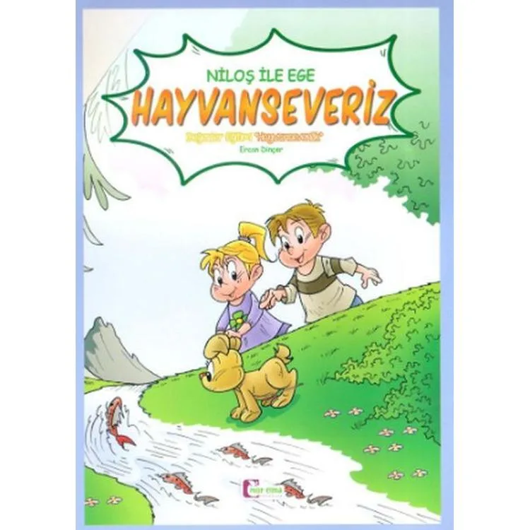 NİLOŞ İLE EGE - HAYVANSEVERİZ 35*50 KUŞE KAĞIT RENKLİ HİKAYE KİTABI