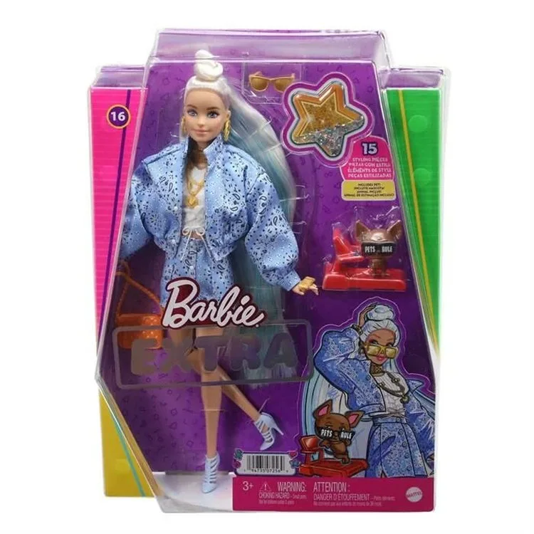 BARBIE EXTRA - MAVİ TAKIMLI BEBEK HHN08