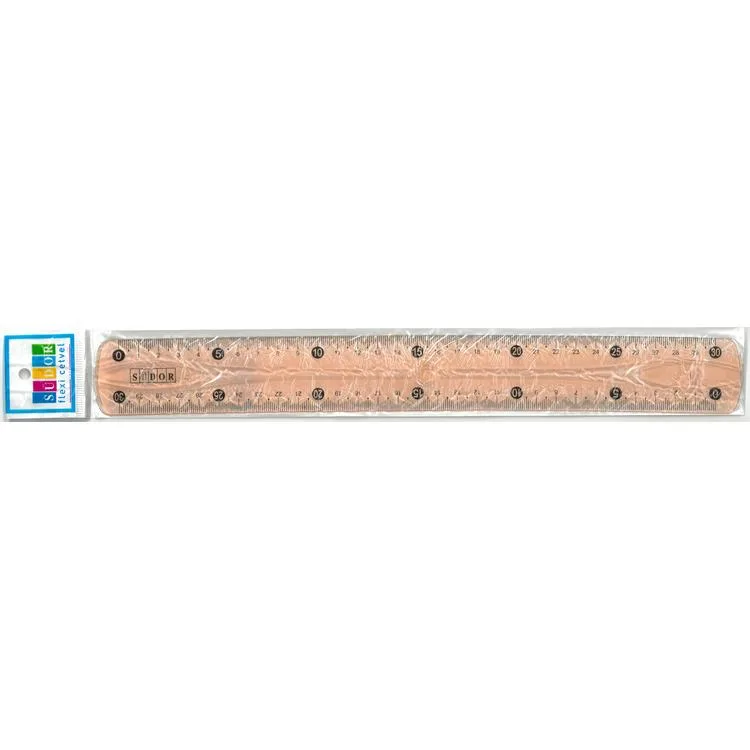 SÜDOR FR-01 FLEXİ CETVEL ŞEFFAF RENKLİ 30cm - TEKLİ