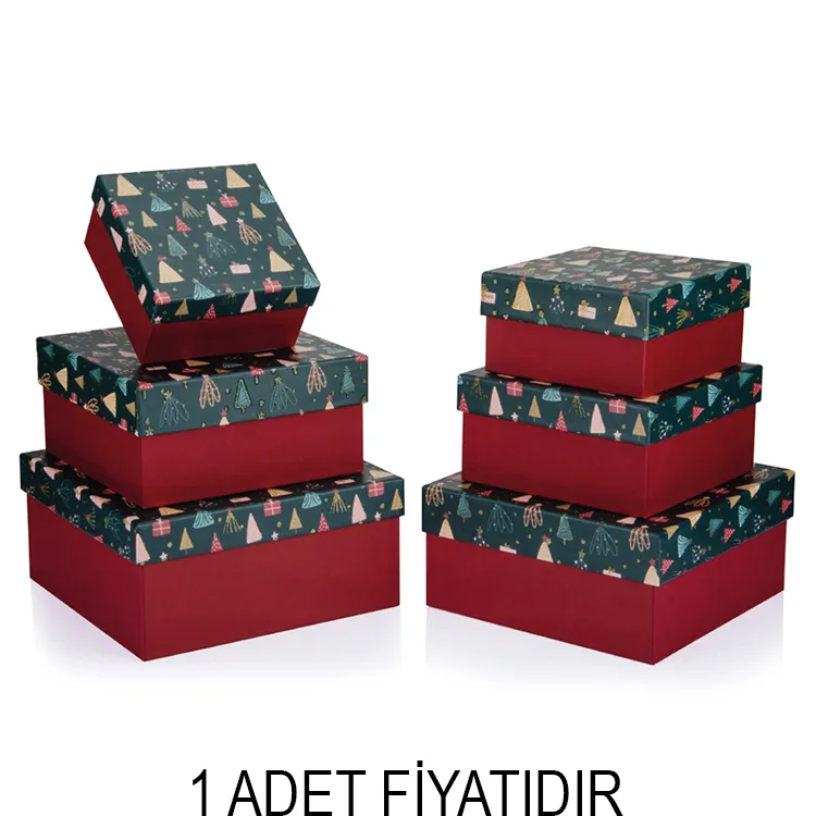 GIPTA EMAS KARE HEDİYE KUTUSU BX9674 D 210x210x105mm
