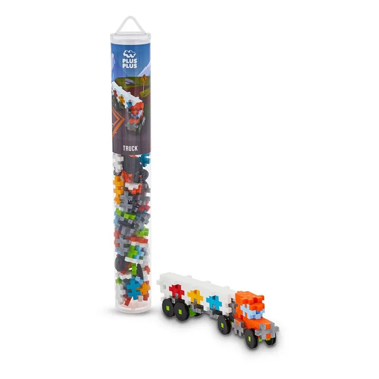 PLUS-PLUS 4287 TRUCK MİNİ MİX BLOK PUZZLE YAPI SETİ 100 PARÇA TÜP