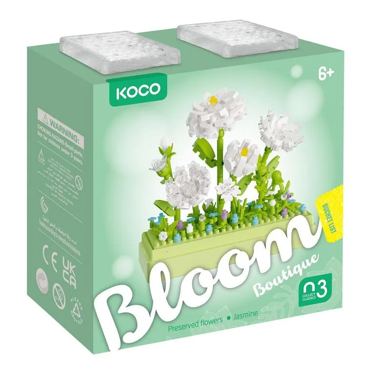 SUNMAN KOCO NO.02084 BLOOM BOUTIQUE YASEMİN ÇİÇEKLERİ LEGO YAPIM SETİ 285 PARÇA 6+