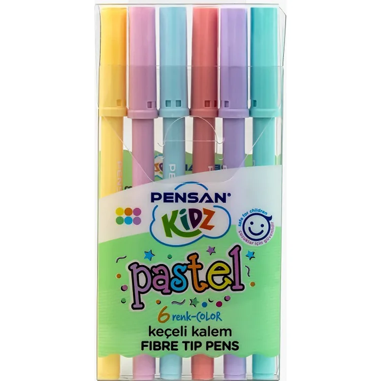PENSAN KİDZ KEÇELİ KALEM PASTEL RENKLER 6'LI - PE99093PS24