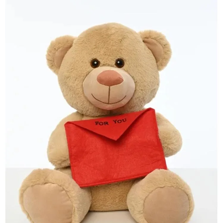 PUFU TOYS 04014 PELUŞ MEKTUPLU AYICIK 40 CM - TEKLİ