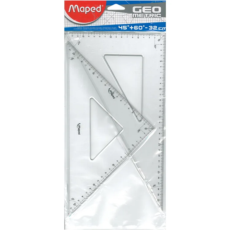 MAPED 895001 32CM TEKNİK GÖNYE ÇİFTLİ PAKET 45°+60°