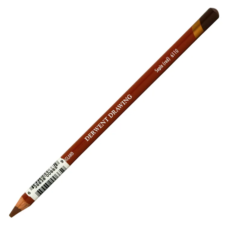 DERWENT DRAWING PENCİL- RENKLİ ÇİZİM KALEMİ SEPIA (RED) 6110