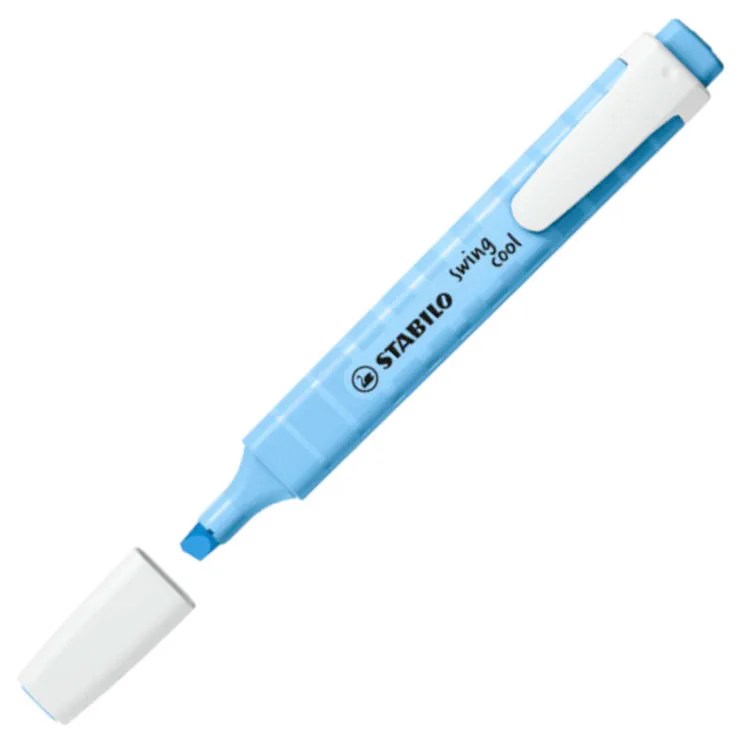 STABILO SWING COOL PASTEL FOSFORLU KALEM ESİNTİLİ MAVİ 275/112-8