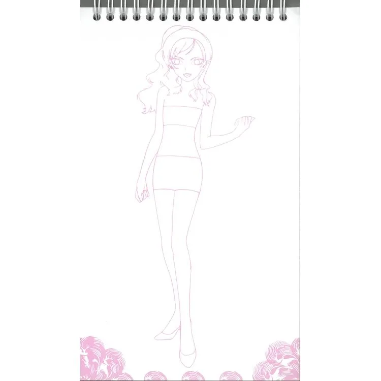 GIPTA STYLE ON K9007 STICKERLI MODA TASARIM DEFTERİ 14X24 SKETCH BOOK