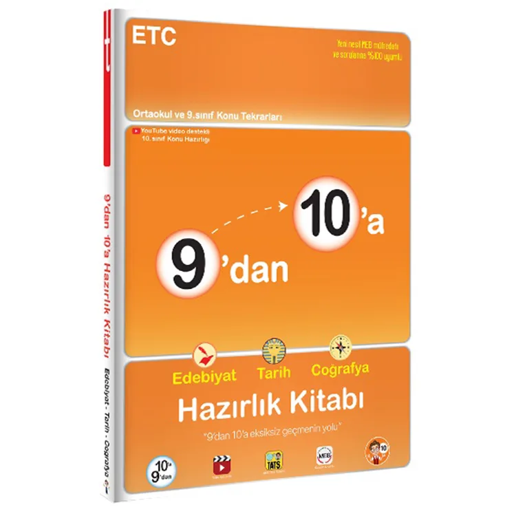 TONGUÇ 9'DAN 10'A EDEBİYAT TARİH COĞRAFYA HAZIRLIK KİTABI