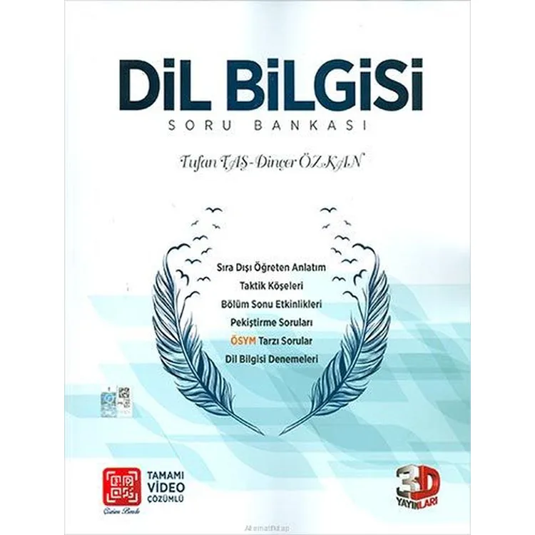 3D YAYINLARI TYT DİL BİLGİSİ TAMAMI VİDEO ÇÖZÜMLÜ SORU BANKASI