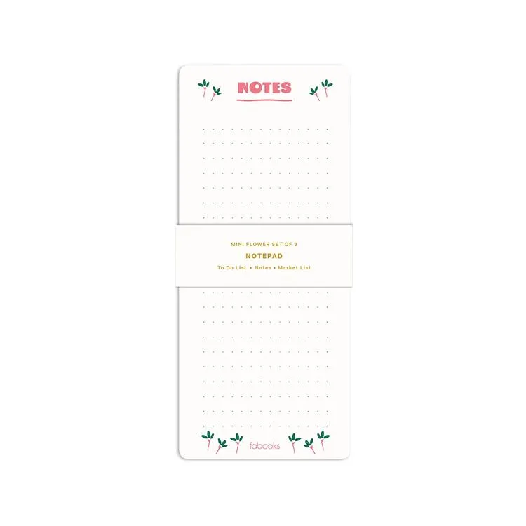 DEFFTER BLOKNOT TO DO - NOTES LIST - YAPILACAKLAR LİSTESİ 20x8.5cm - MİNİ ÇİÇEKLİ