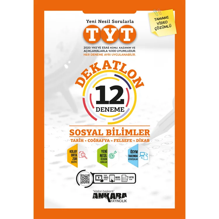ANKARA YKS TYT DEKATLON SOSYAL BİL. 12 DENEME
