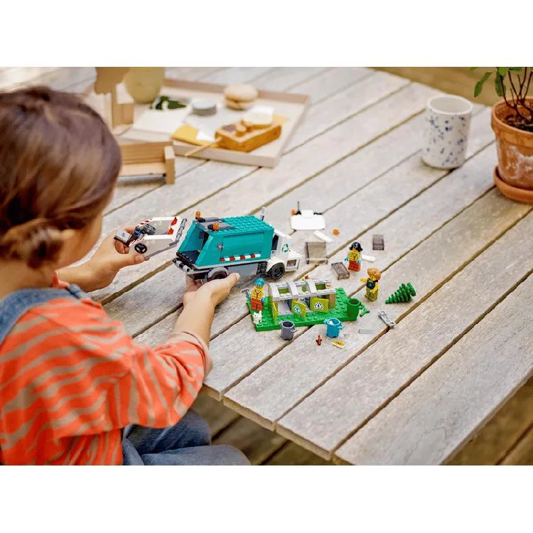 LEGO 60386 CİTY GRİ DÖNÜŞÜM KAMYONU 261 PARÇA 5+