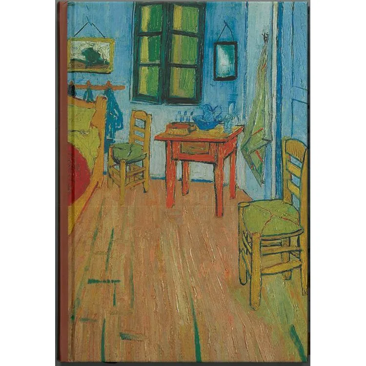 DEFFTER ART OF WORLD / VINCENT VAN GOGH - THE BEDROOM 14X20 SERT KAPAK ÇİZGİLİ DEFTER 96YP.