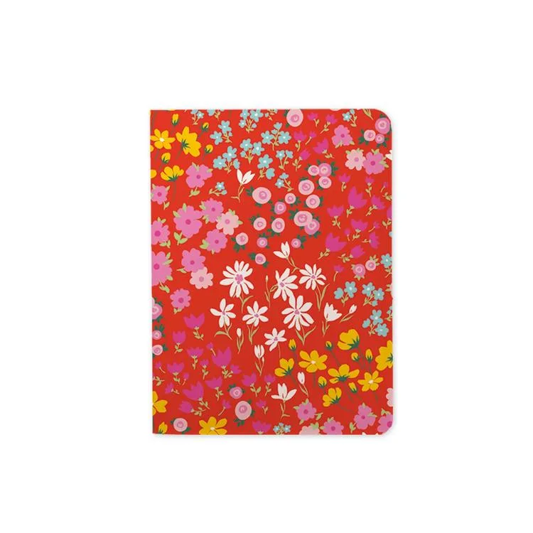 DEFFTER FABOOKS TERZİ DİKİŞ KARTON KAPAK MİNİ ÇİÇEKLİ ÇİZGİLİ DEFTER A5 32 YP.
