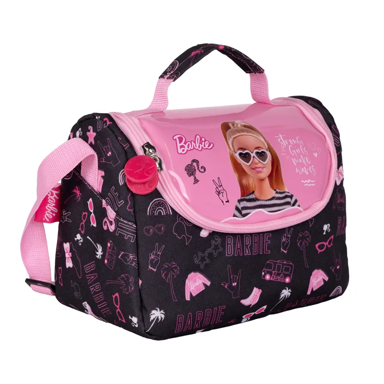 TMN 592891 BARBIE OMUZ ASKILI TEK GÖZLÜ BESLENME ÇANTASI 2702 PEMBE-SİYAH