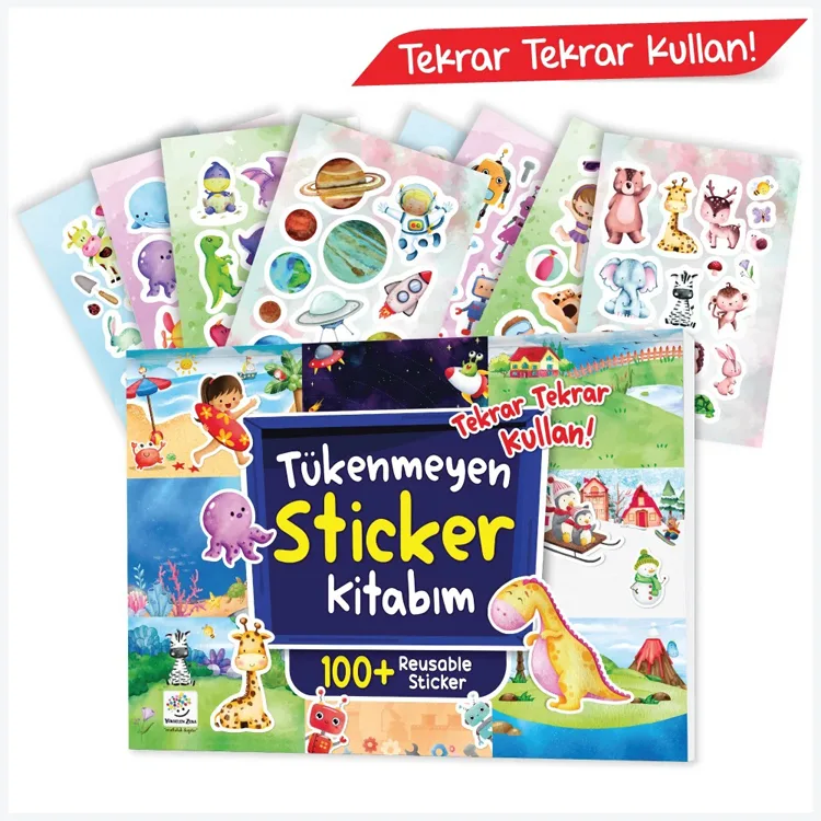 YÜKSELEN ZEKA - TÜKENMEYEN STICKER KİTABIM (100+TEKRAR TEKRAR KULLANILABİLEN STICKER)