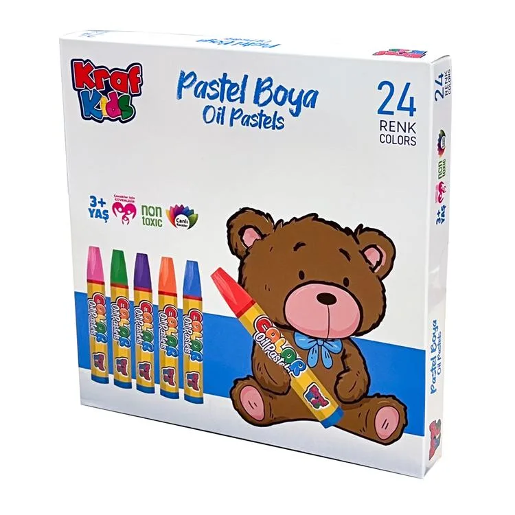 KRAF KIDS KK520 OIL PASTELS- PASTAL BOYA SETİ 24'LÜ KARTON KUTU