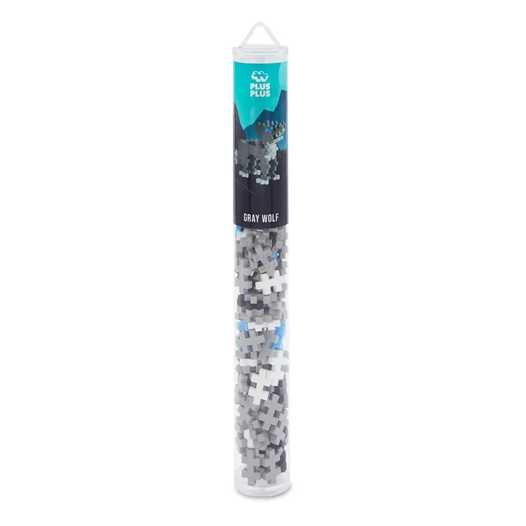 PLUS-PLUS 4274 GRAY WOLF MİNİ MİX BLOK PUZZLE YAPI SETİ 100 PARÇA TÜP