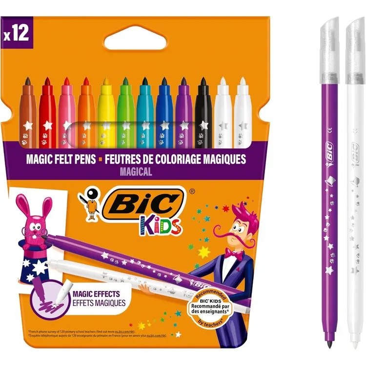 BİC KIDS MAGIC COLOUR & ERASE SİLİNEBİLİR KEÇELİ KALEM 12'Lİ - 9202953