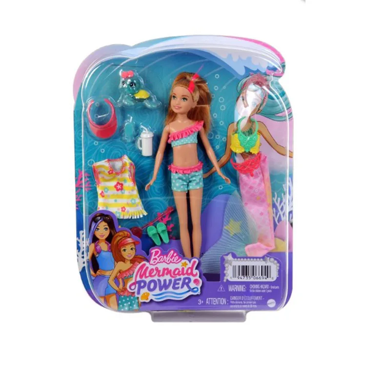 MATTEL HHG54/HHG56 BARBIE MERMAID POWER BARBIE'NİN KIZ KARDEŞLERİ DENİZ KIZI OLUYOR OYUN SETİ