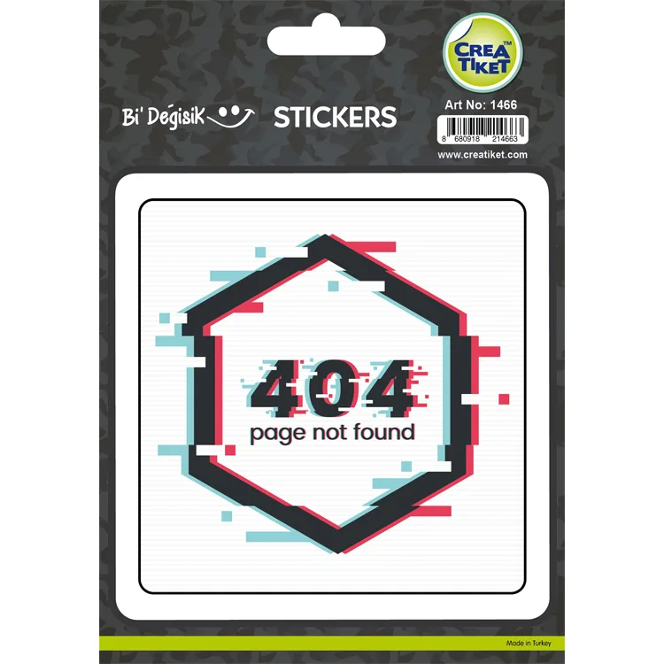 CREA Bİ' DEĞİŞİK STICKER - 404 PAGE NOT FOUND 1466