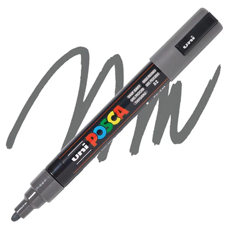 UNİ POSCA SU BAZLI POSTER MARKER PC-5M 1.8-2.5 DERİN GRİ