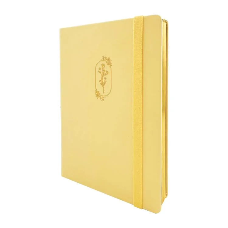 VICTORIA'S JOURNALS 1655 BUJO VEGAN DERİ 14X21 160gr.96YP. ÇİZGİLİ DEFTER SARI