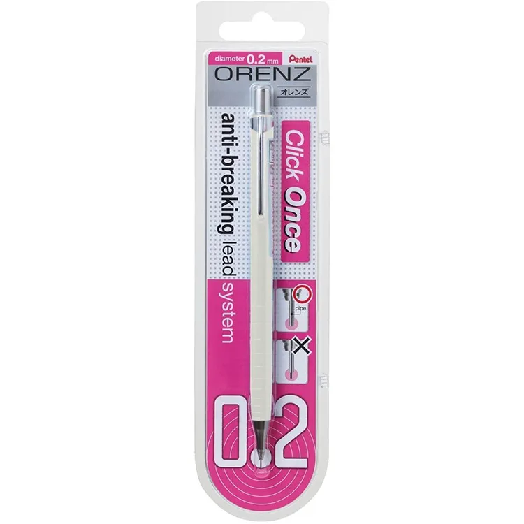 PENTEL ORENZ XPP502-WX 0.2mm UÇ KORUMALI TEKNİK ÇİZİM VERSATİL KALEM BEYAZ