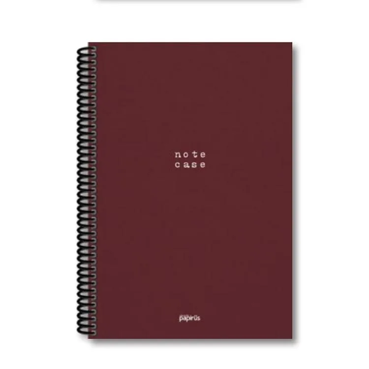 PAPİRÜS NOTE CASE SERT KAPAK SPİRALLİ 14X19 120YP. KARELİ DEFTER