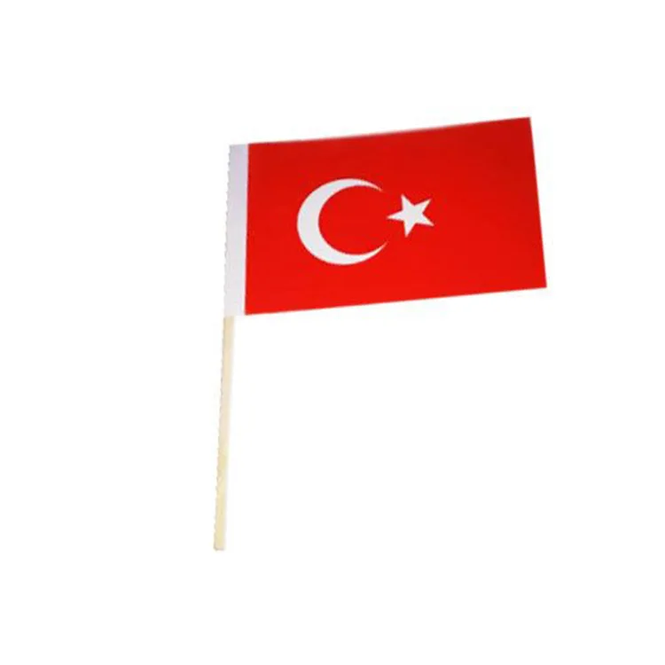 TEKNOPOİNT SOPALI TÜRK BAYRAĞI KÜÇÜK BOY 12x20cm - TEKLİ